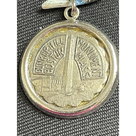 Vintage Bird Brooch Bunker Hill Boston Mass Dangle Charm Collectible Pin - Picture 2 of 7